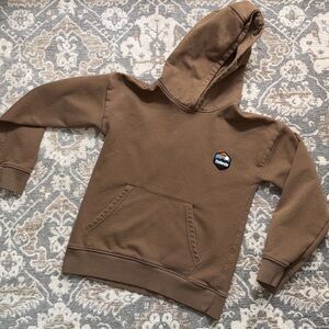 Boys Brown Avalanche Hoodie with Logo Patch size 10/12